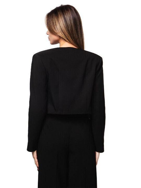 Toi&Moi Kurz Damen Krepp Blazer Black