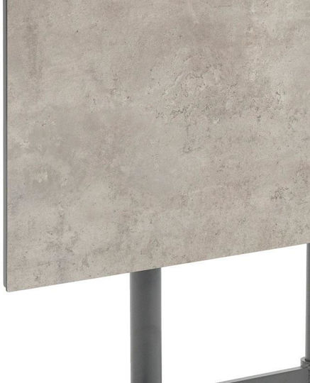 Flavio Outdoor Dinner Foldable Table with Wood Surface and Aluminum Frame Dark Gray 120x70x72cm