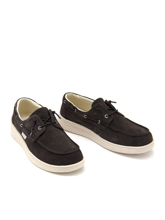 Men's Suede Boat Shoes Brown
