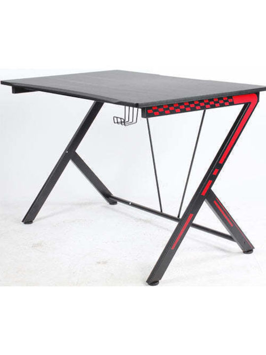 Γραφείο Gaming Ξύλινο Black-red 116x75x75εκ.