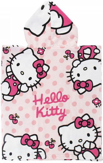 Cerda Hello Kitty Παιδικό Πόντσο Θαλάσσης Hello Kitty Ροζ 115 x 50εκ.