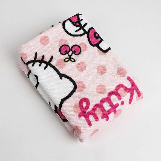 Cerda Hello Kitty Παιδικό Πόντσο Θαλάσσης Hello Kitty Ροζ 115 x 50εκ.