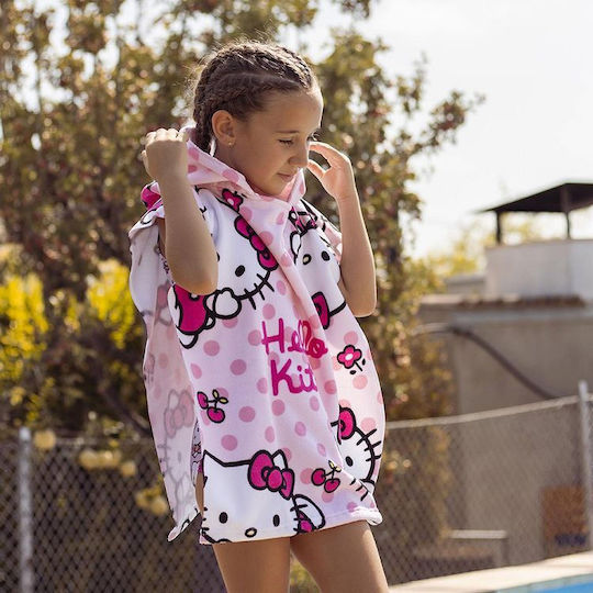 Cerda Hello Kitty Παιδικό Πόντσο Θαλάσσης Hello Kitty Ροζ 115 x 50εκ.