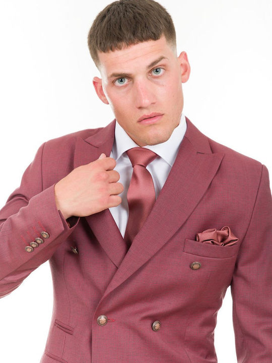 Mezzo Uomo Men's Suit Jacket Pomegranate