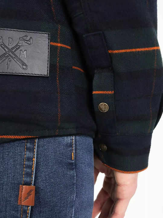John Doe Vintage Motoshirt Καλοκαιρινό Ανδρικό Μπουφάν Μηχανής Blue/Green/Orange