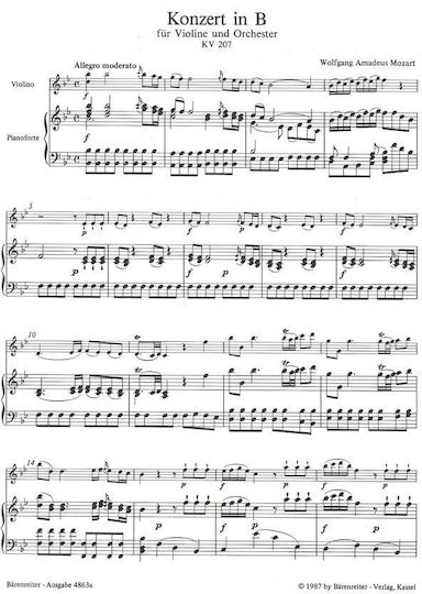 Mozart Violin Concerto Nr.1 In Bb Major