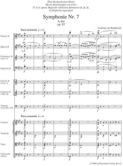 Beethoven Symphony Nr.7 In A Major Op.92 Pocket Score