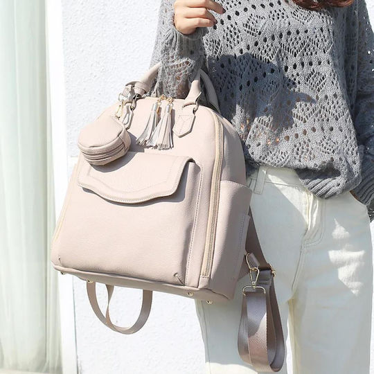 Wickeltasche-Wickelrucksack Rosa 30x40x20cm.