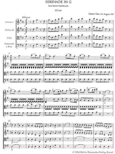 Mozart Eine Kleine Nachtmusik Kv525 Pocket Score