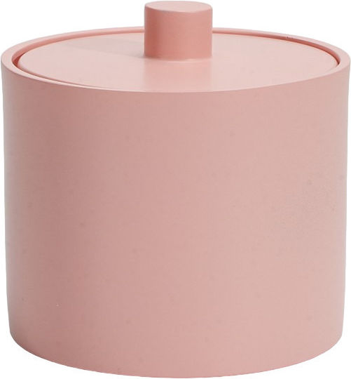 Inter Ceramic Cotton Cotton Swab Box Rose Icca 55655pink Freestanding Polyresin 10.1x8cm Matte Pink