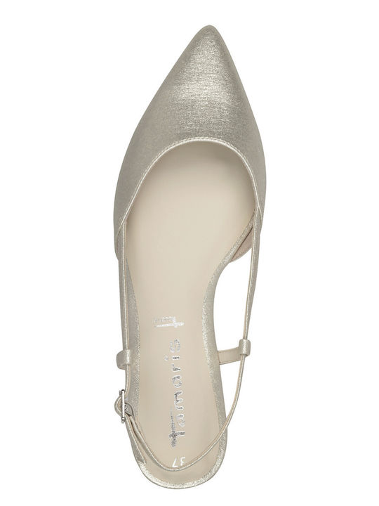 Synthetic Leather Ballerinas Gold