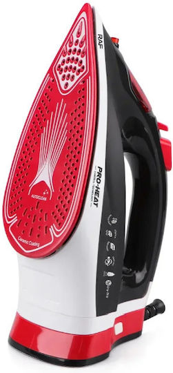 Steam Iron 2600W with Ceramic Plate and Continuous Steam Supply 40g/min