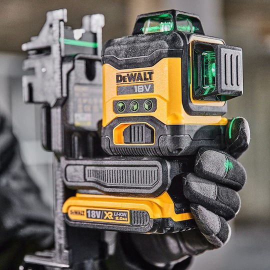Dewalt Αυτορυθμιζόμενο Γραμμικό Αλφάδι Laser Πράσινης Δέσμης 18V με Εύρος Εργασίας 40m