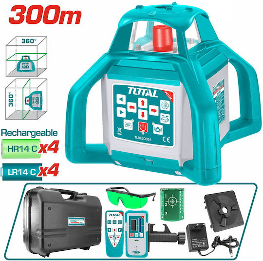 Total Selbstnivellierend Rotierend Laser-Wasserwaage Grüner Strahl mit Arbeitsbereich 50m