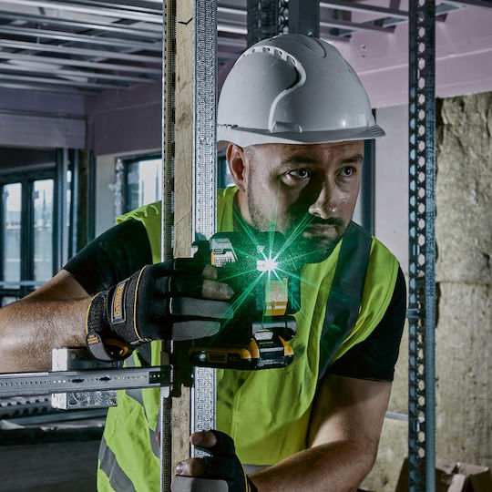 Dewalt Γραμμικό Αλφάδι Laser Πράσινης Δέσμης 18V με Εύρος Εργασίας 55m