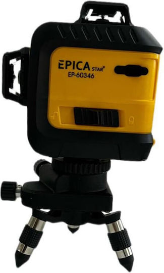 Epica Star Περιστροφικό Αλφάδι Laser Κόκκινης Δέσμης με Εύρος Εργασίας 20m