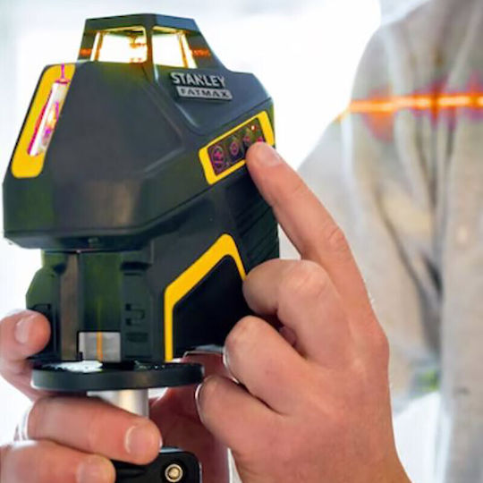 Stanley Fatmax Αυτορυθμιζόμενο Γραμμικό Αλφάδι Laser Κόκκινης Δέσμης με Εύρος Εργασίας 20m