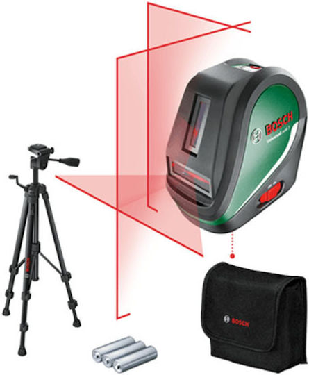 Bosch UniversalLevel 3 Set Autonivelant Liniar Nivelă Laser Fascicul Roșu 1.5V cu Domeniu de Lucru 10m