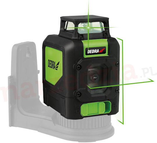 Dedra Selbstnivellierend Linear Laser-Wasserwaage Grüner Strahl 1.5V mit Arbeitsbereich 30m