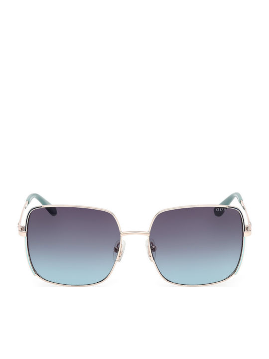 Guess Women’s Sunglasses With Black Metallic Frame And Blue Gradient Lens