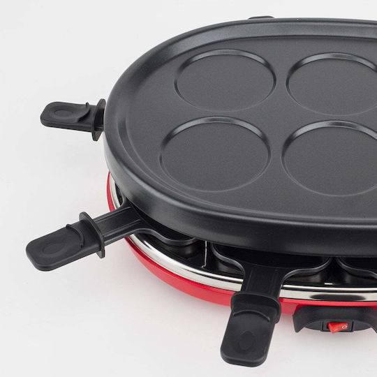 HKoenig Επιτραπέζια Ηλεκτρική Ψησταριά Raclette 900W Ανοξείδωτη