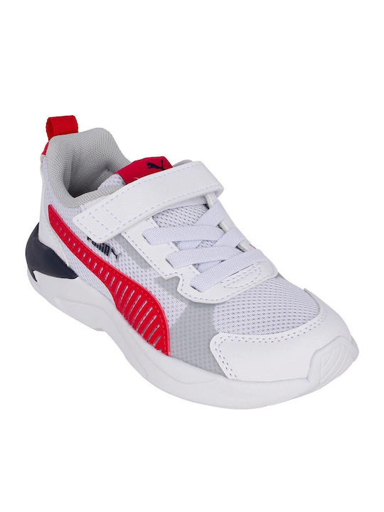 PUMA X-ray 3 Kids Sports Shoes Running with Hoop & Loop Closure White