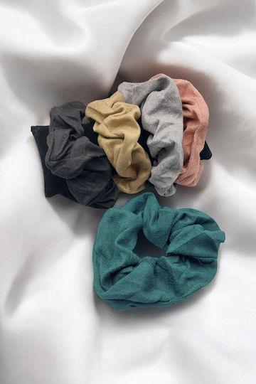 Elastic de păr verde solid din material moale