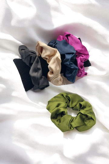 Hair Scrunchie Satin Green