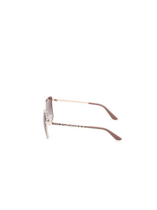 Guess Women's Sunglasses with Rose Gold Metal Frame and Brown Gradient Lens GU00149 58F