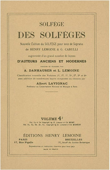 Solfege Des Solfeges Vol.4b