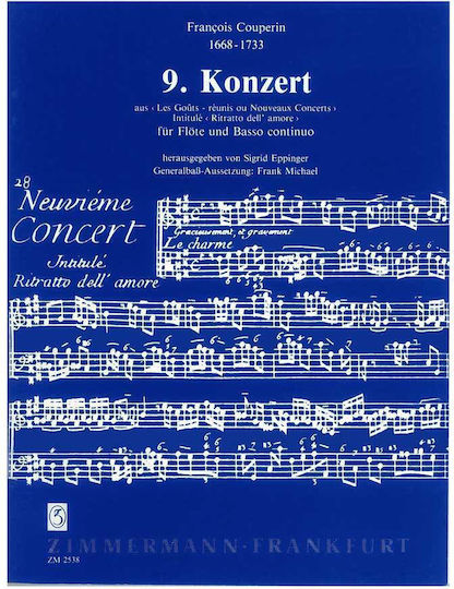Pouperin 9.konzert Fur Flote Basso Continuo