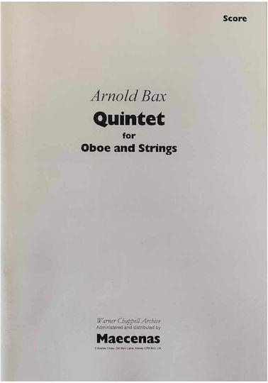 Arnold Bax Quintet Oboe & Strings