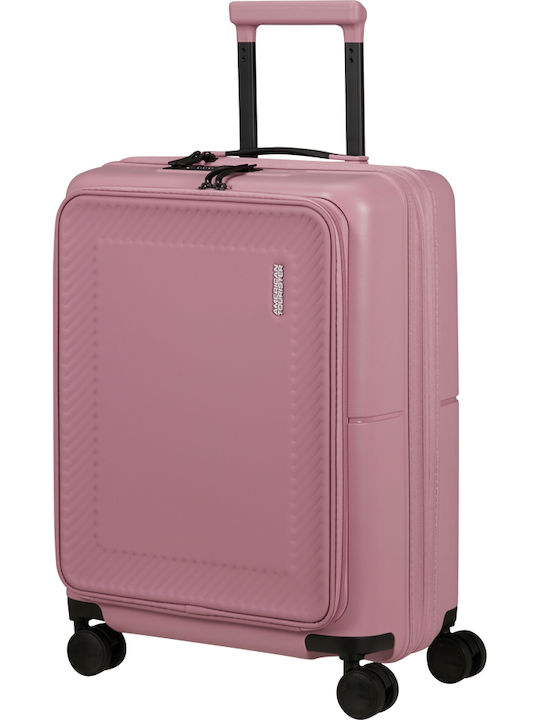 American Tourister Cabin Travel Suitcase Hard Lilac Pink with 4 Wheels Height 55cm
