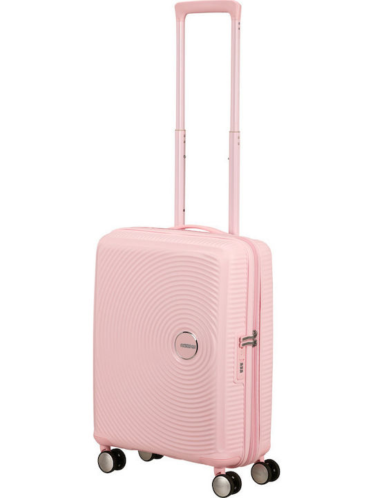 American Tourister Soundbox Βαλίτσα Ταξιδίου Καμπίνας Σκληρή Pastel Pink με 4 Ρόδες Ύψους 55εκ.