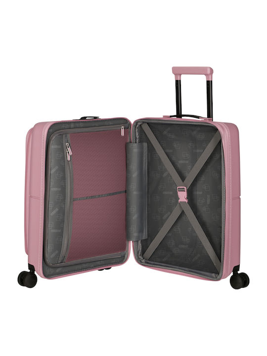 American Tourister Cabin Travel Suitcase Hard Lilac Pink with 4 Wheels Height 55cm