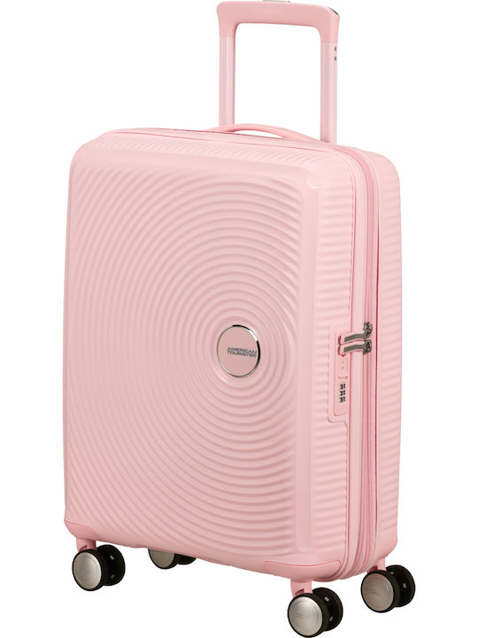 American Tourister Soundbox Βαλίτσα Ταξιδίου Καμπίνας Σκληρή Pastel Pink με 4 Ρόδες Ύψους 55εκ.