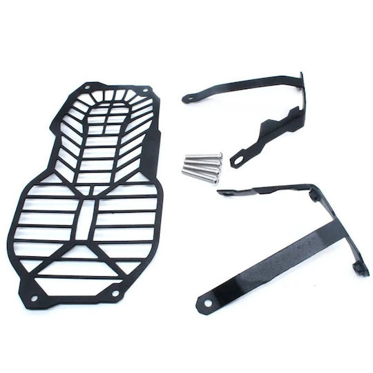 Protecție far motocicletă Negru