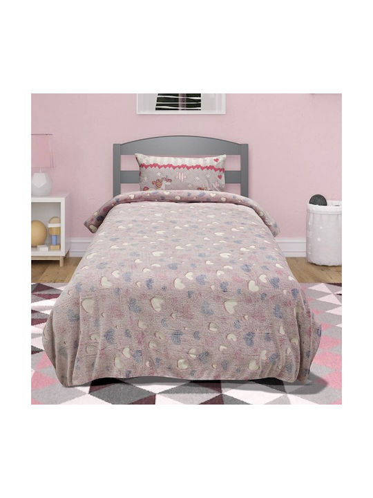 Lino Home Blanket Fleece Glowing Pink 160x220cm