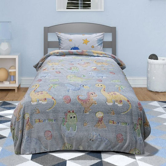 Lino Home Одеяло Флийс Светещо Grey|Light Blue 160x220cm