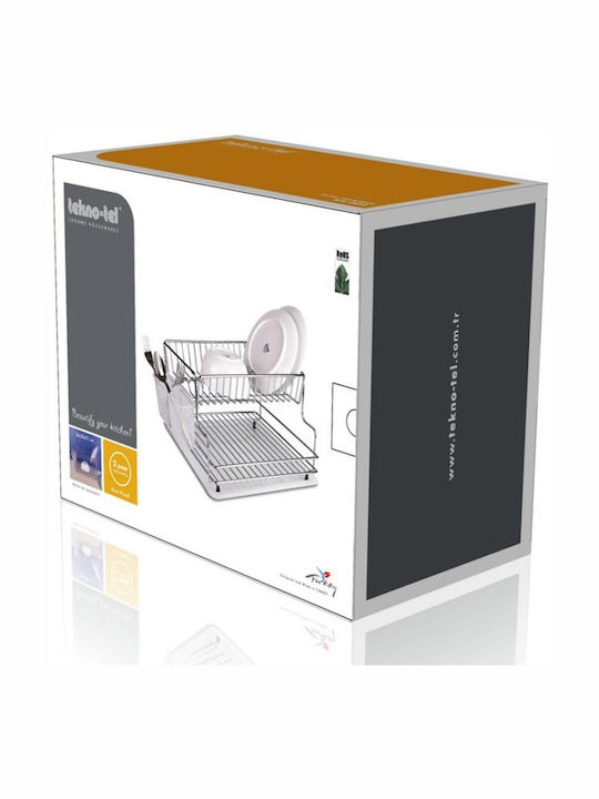Tekno-Tel Στραγγιστήρι Νεροχύτη Inox Ασημί 41x30x21cm