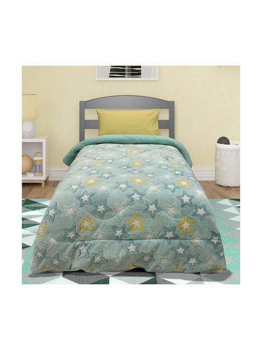 Lino Home Kids Duvet Cover Glow in the Dark Single Mint 160x220cm