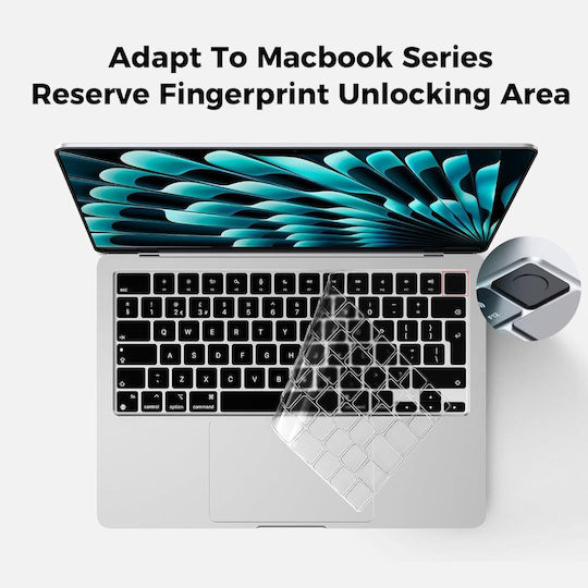 Wiwu Eoocoo Keyboard Cover Apple Macbook Air 13.6 M2 M3 Model A2681 A3113 Macbook Air 15.3 M2 A2941 M1 M2 M3 M4 Macbook Pro 14/pro 16 Eu Layout