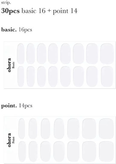 Ohora Gel Nail Stickers Clean White Shade Nb-048 Quantity 1