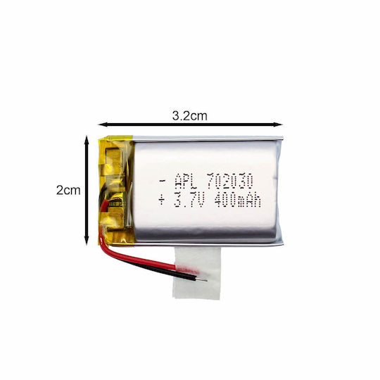 Rechargeable Battery 1 Piece Type Li-po 702030 3.7v 400mah OEM