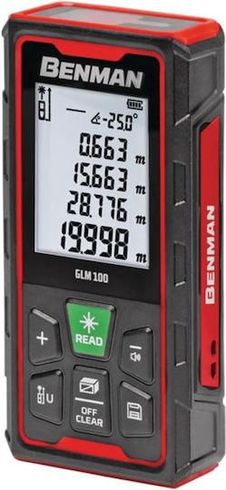 Benman Μέτρο Laser GLM-100 με Εύρος Μέτρησης 0.175m-100m
