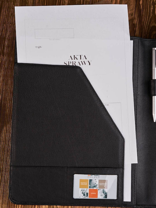 Leder Herrentasche Geldbörse Schwarz