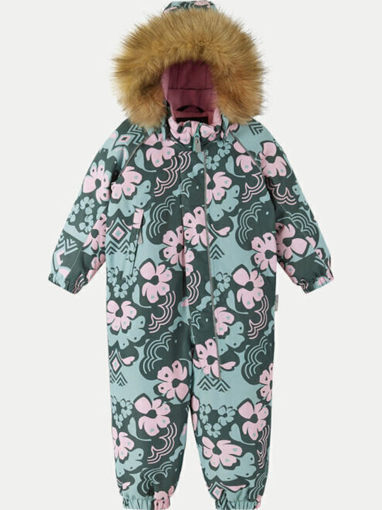 Reima Baby Bodysuit for Going Out Long-Sleeved Green-Pink