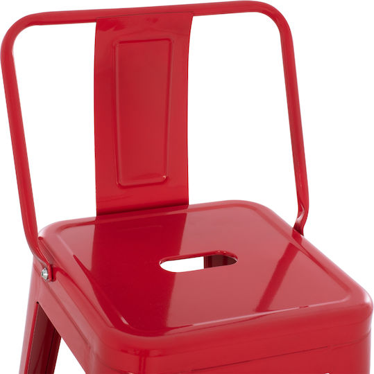 Stool for Bar Outdoor Melita-pro Red 42x42x100cm