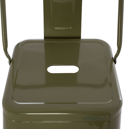 Stool for Bar Outdoor Melita-pro Dark Olive Green 42x42x100cm