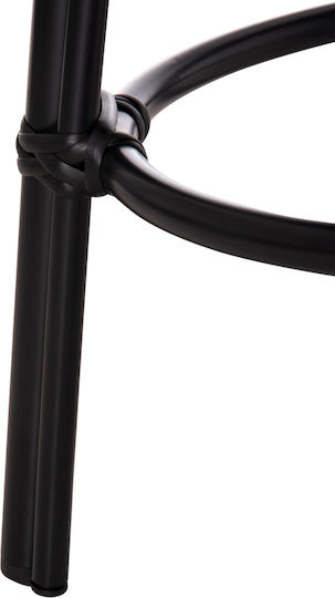 Garden Stool Outdoor Aluminum Chino Black 36x36x46cm